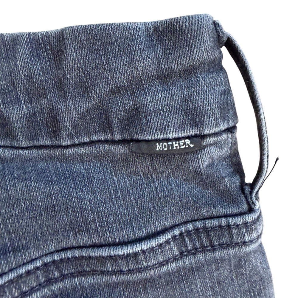 MOTHER High Waisted Looker Skinny Jeans Dancing In‎ The Dark Faded Black Size 25 - Picture 11 of 11